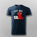 Cat GPT Men's T-Shirt – AI Meets Feline Attitude