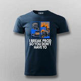Deploy to Prod T-Shirt For Men – Everything’s Fine... Until It Isn’t