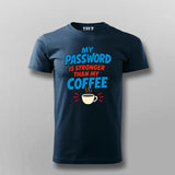 My Password Is Stronger T-Shirt For Men – Coffee vs Code Edition