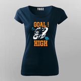 Astronaut Playing Football T-Shirt for Women - Unique Space Style
