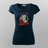 The Cat Who Stole Christmas T-shirt For Women