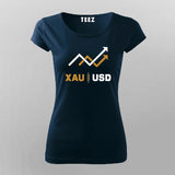 XAU Gold Trading T-shirt For Women