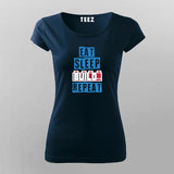 Eat Sleep Build Repeat T-Shirt for Women