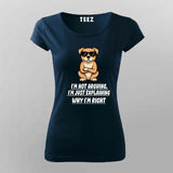 Cool Attitude Dog T-shirt For Women