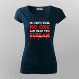 No One Scream Horror T-shirt For Women