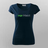 Sage Intacct Logo Accounting Software Graphic T-shirt For Women