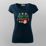 Winter Magic Christmas T-shirt For Women