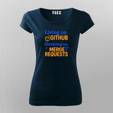 GitHub Merge Requests T-Shirt for women – Dev Life in One Line