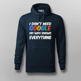 I don't need google navy Hoodie For Men