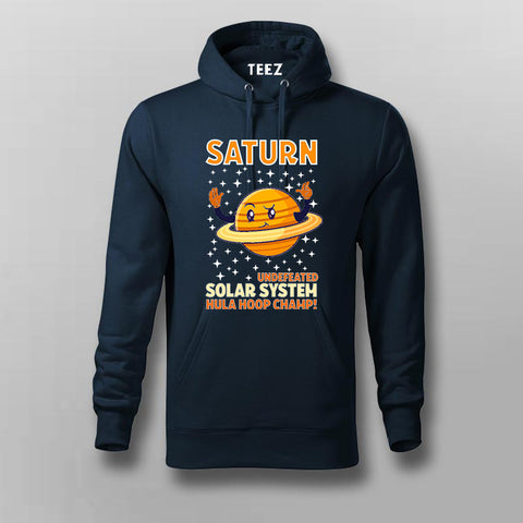 Saturn Undefeated Solar System Hula Hoop Champ Hoodie For Men