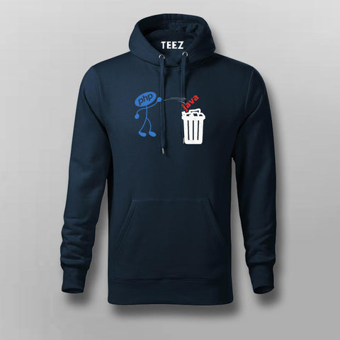 PHP vs Java Hoodie for Men | Funny Programmer