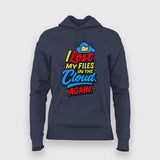 Lost in the Cloud Hoodie For Women – Digital Disaster Edition