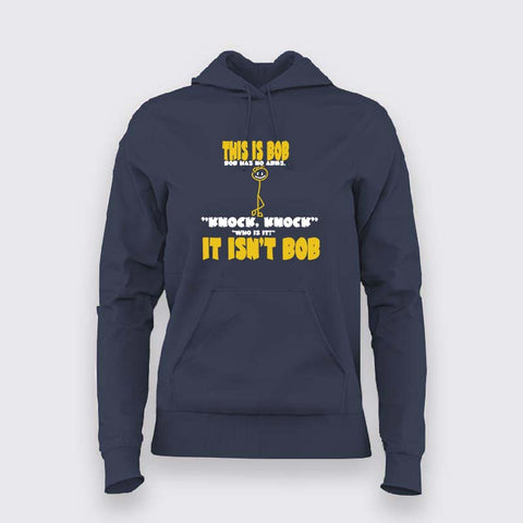 "This Is Bob" Funny Hoodie For Women – Quirky Stick Figure Humor