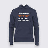 "Bhaad Mein Jao" Hoodie For Women - Bold and Funny