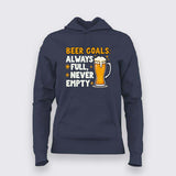 Always Full Beer Hoodie for Women – Funny Hoodie Online India