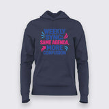 Weekly Sync Confusion Hoodie for Women – Funny Workwear