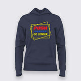 "Push Harder, Go Longer" Hoodie For Women - Motivational Gym