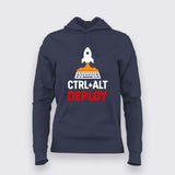 Ctrl Alt Deploy T-Shirt for Women – DevOps Rocket Launch