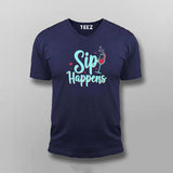 Sip Happens T-Shirt for Men – Funny Tee Online India