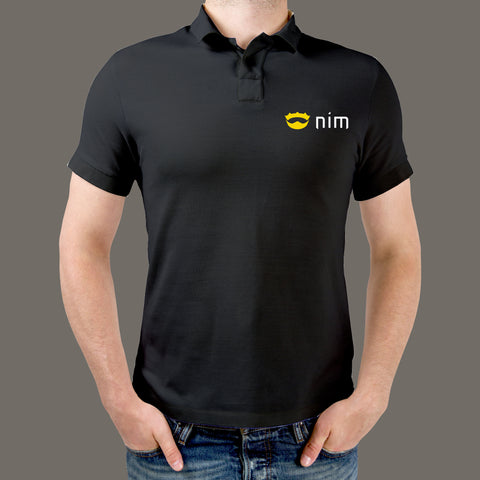 Nim Programming Language Crown Polo T-Shirt For Men