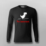 No Internet Dino Men's Tee - Fun and Stylish Wear by Teez