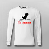 No Internet Dino Men's Tee - Fun and Stylish Wear by Teez