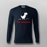 No Internet Dino Men's Tee - Fun and Stylish Wear by Teez