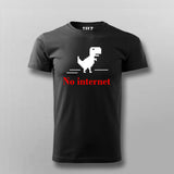 No Internet Dino Men's Tee - Fun and Stylish Wear by Teez
