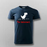 No Internet Dino Men's Tee - Fun and Stylish Wear by Teez