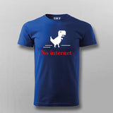 No Internet Dino Men's Tee - Fun and Stylish Wear by Teez