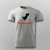 No Internet Dino Men's Tee - Fun and Stylish Wear by Teez