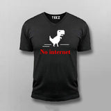No Internet Dino Men's Tee - Fun and Stylish Wear by Teez