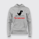 No Internet Dino - Women's Fun Offline Tee