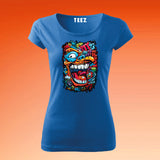 Oeni-Modern-Graffiti-Wall-Art-t-shirt-for-women-blue