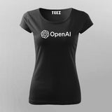 Open AI Women's T-Shirt - Future of Tech Fashion
