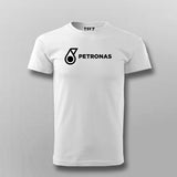 Classic white Teez round neck t-shirt adorned with the Petronas logo