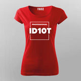 Professional ID10T Funny Programming T-Shirt For Women