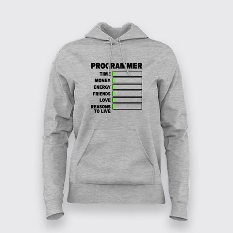 Programmer Stats Essential - Women's Coding Hoodie