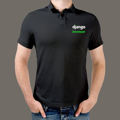 Python Django Developer Polo T-Shirt For Men