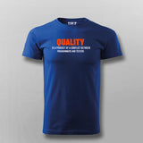 Quality Is A Product Of A Conflict Between Programmers And Testers T-shirt For Men