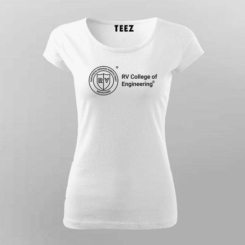RV College of Engineering round neck T-shirt For Women