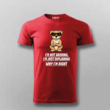 Cool Attitude Dog T-shirt For Men