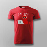 Cat GPT Men's T-Shirt – AI Meets Feline Attitude