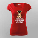 Cool Attitude Dog T-shirt For Women