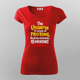 Universe & Protons Science T-Shirt For Women - Geeky & Fun