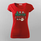 Winter Magic Christmas T-shirt For Women