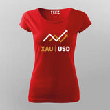 XAU Gold Trading T-shirt For Women