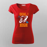 Astronaut Playing Football T-Shirt for Women - Unique Space Style
