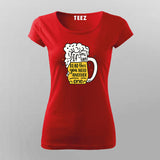 Funny Beer T-shirt For Women