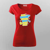 Dus Bahane Gym Funny Hindi T-shirt For Women